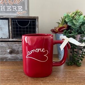 New Rae Dunn Ceramic Red Amore Mug